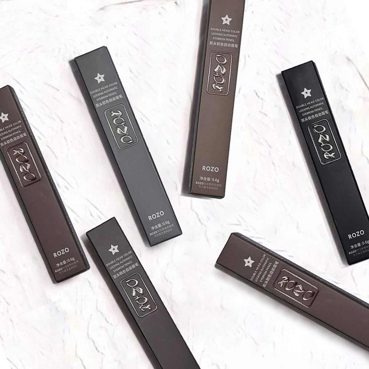 ROZO Long lasting and Waterproof Professional Makeup Auto Eyebrow Pencil (NO.4 Natural Gray)