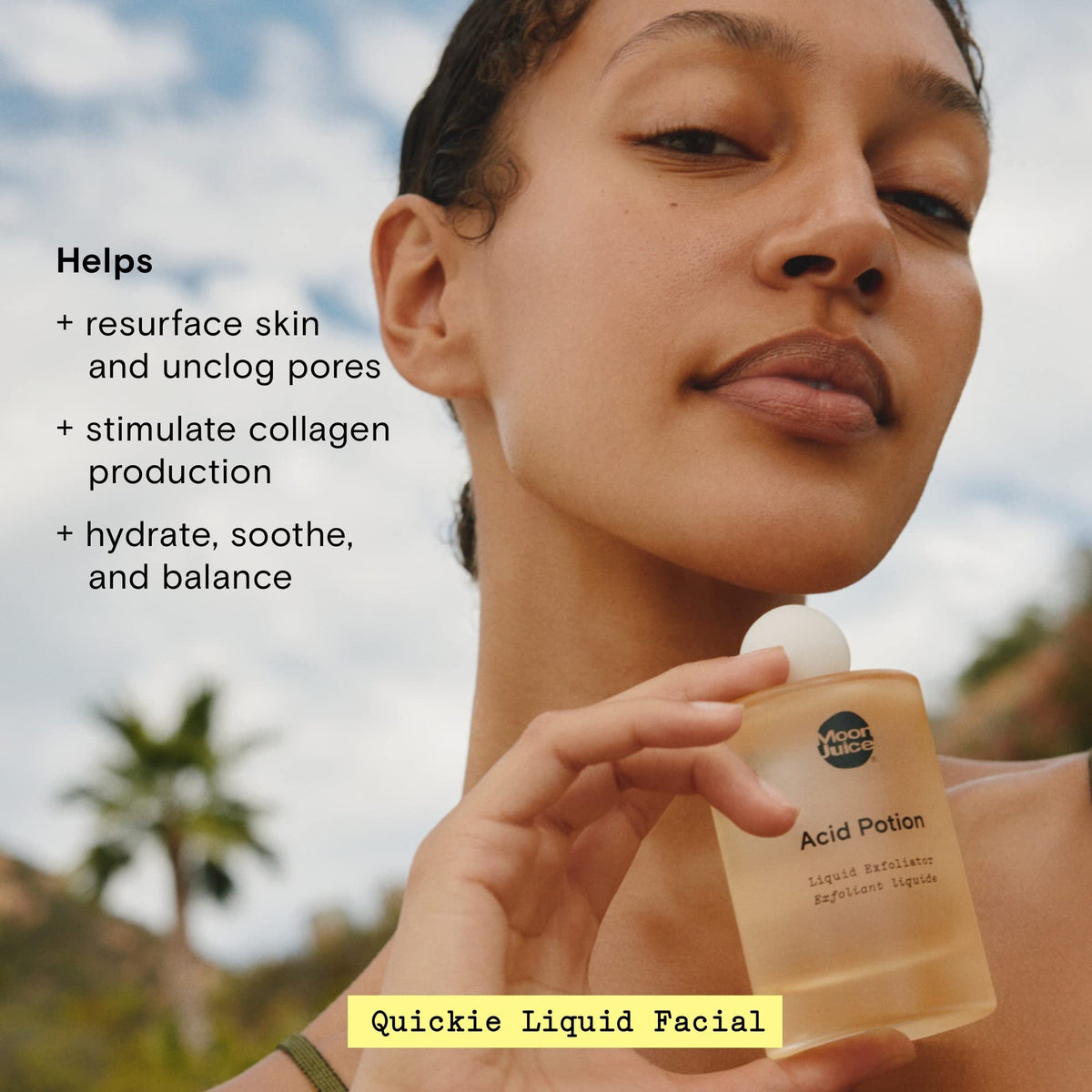 Moon Juice Acid Potion Liquid Face Exfoliator - 25% AHA BHA Exfoliant with Reishi + Niacinamide - Helps Resurface Skin, Unclog Pores & Stimulate Beauty & Personal Care Moon Juice