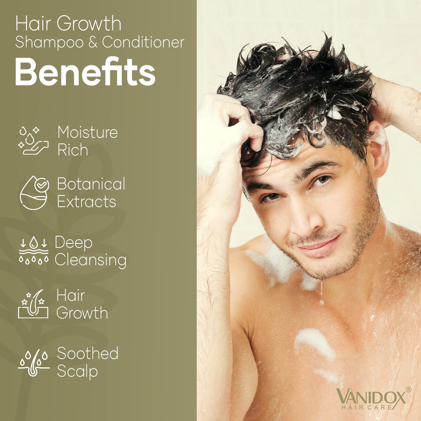 VANIDOX Carbonic Acid Shampoo and Conditioner for Men and Women, Deep Moisturizing Conditioner, Thickens, Softens, & Smooths Set for Hair Growth Beauty & Personal Care VANIDOX