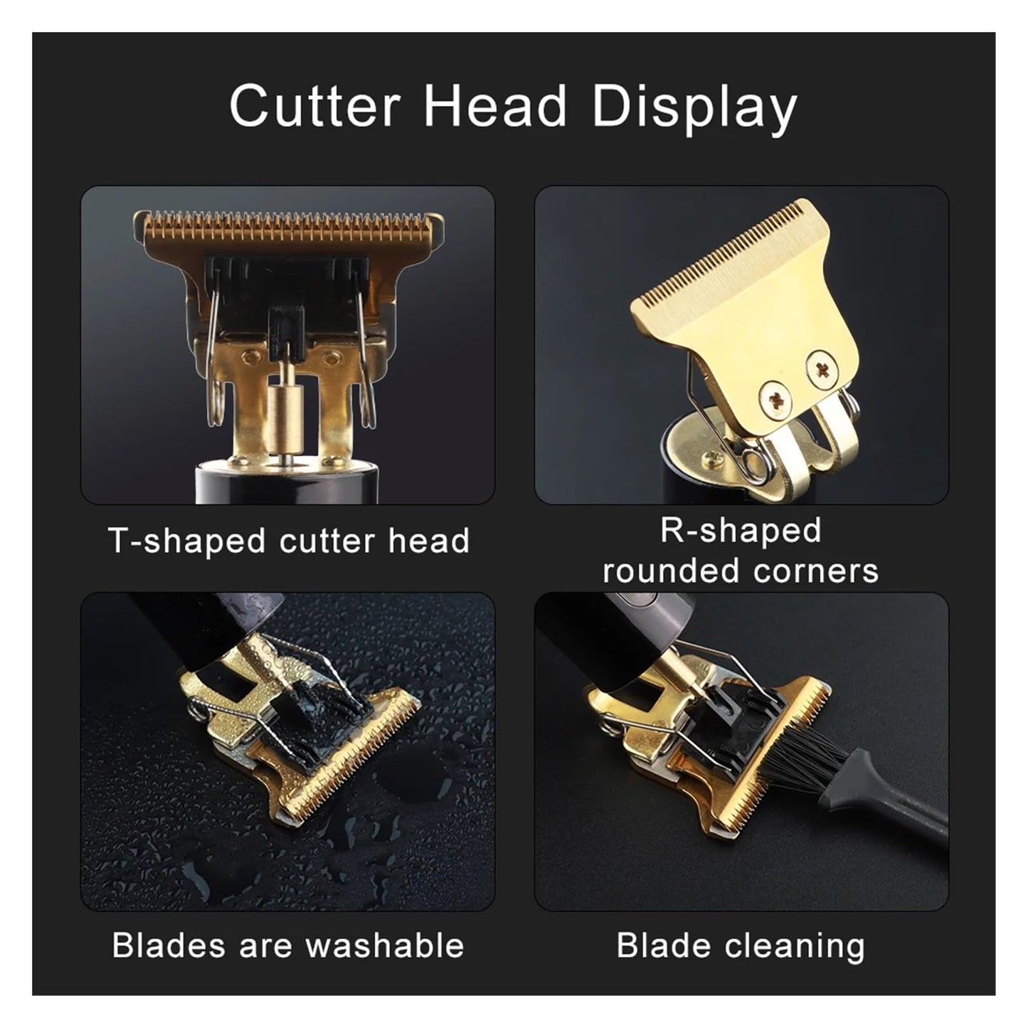 Razors T9 USB Electric Hair Cutting Machine Rechargeable Cut Hair Clipper Man Shaver Trimmer for Men Barber Professional Beard Trimmers(Gold) Beauty and Personal Care EWKYLSEM