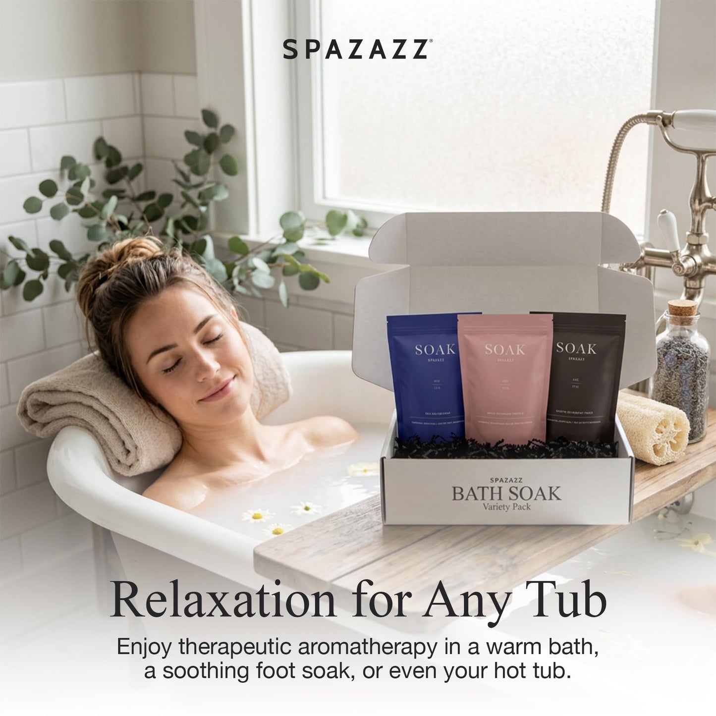 Spazazz Dead Sea Bath Salts with Magnesium & Arnica - Aromatherapy Mineral Bath Soak for Relaxation - 4oz Exotic Mahogany Rush, Silky Chamomile Ripple Beauty and Personal Care Spazazz