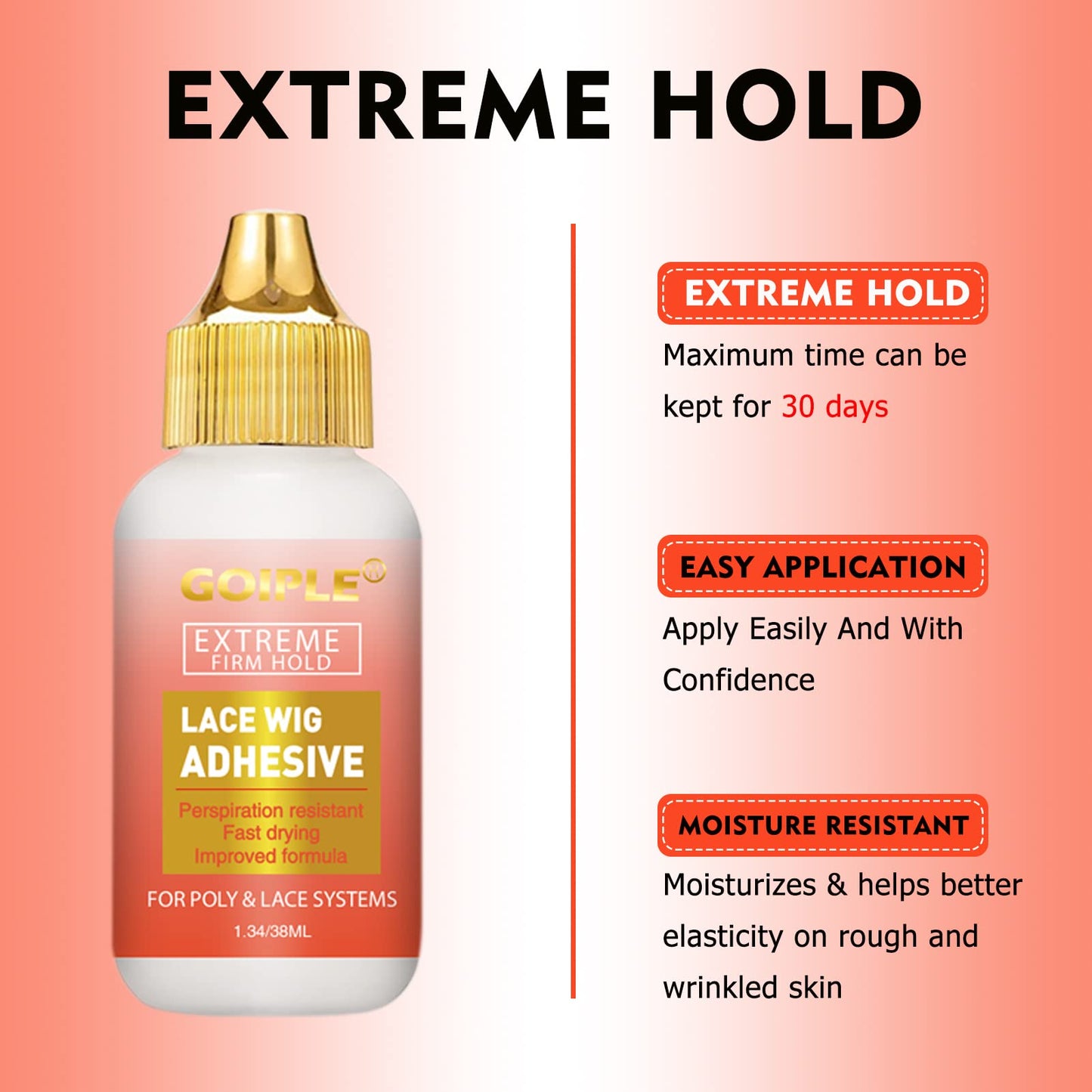Lace Front Wig Glue Set - Waterproof With Tools, Hair Wax Stick, Remover, Edge Control Wax, Wig Band, and Dual Brush Beauty and Personal Care Goiple