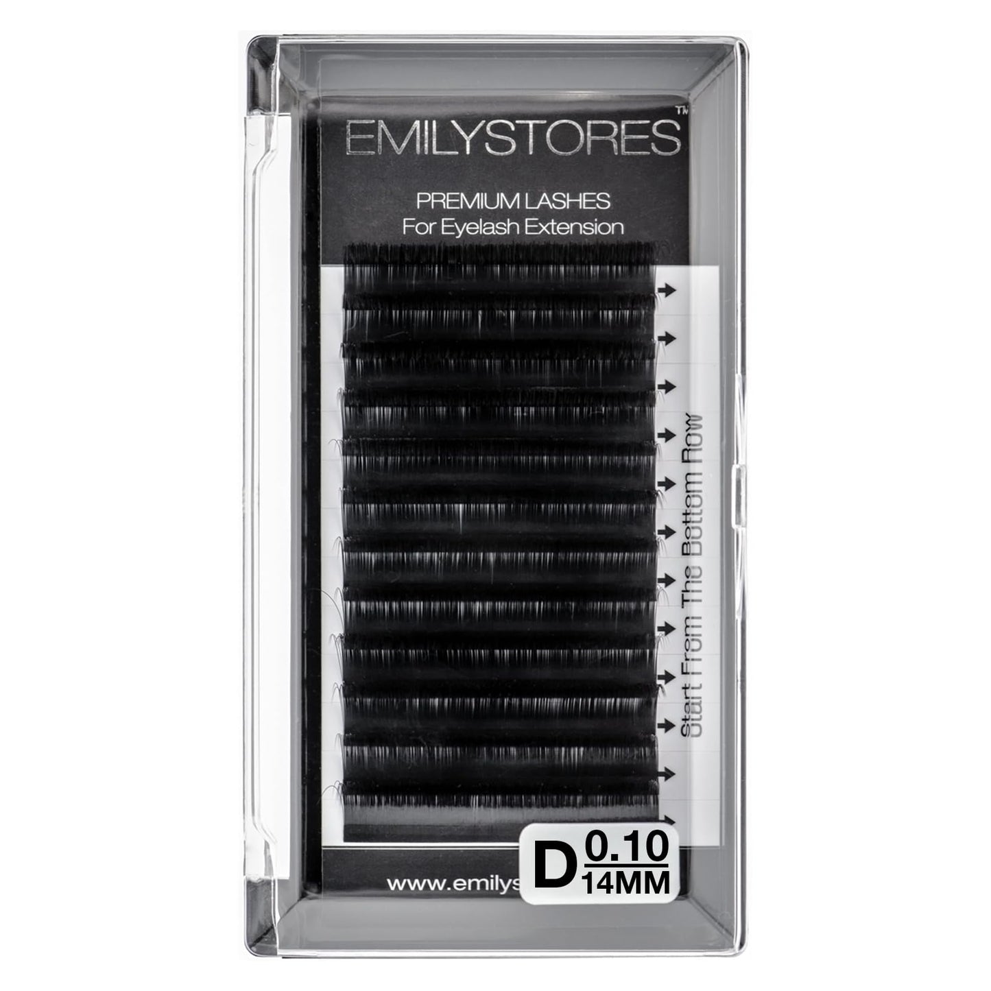 EMILYSTORES Eyelash Extensions 0.10mm Thickness D Curl Length 14mm Volume Individual eyelashes Natural-Looking Single Size For Lash Extension Beauty & Personal Care EMILYSTORES