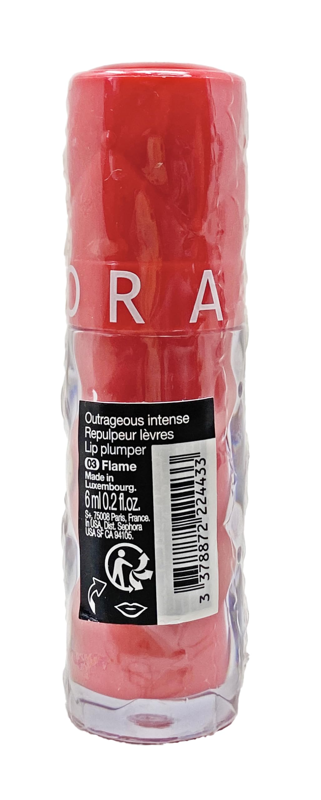 SEPHORA Collection Outrageous Plump Intense Hydrating Lip Gloss - 03 Flame (shimmer free cherry red) 0.2 oz. / 6 ml Beauty & Personal Care SEPHORA