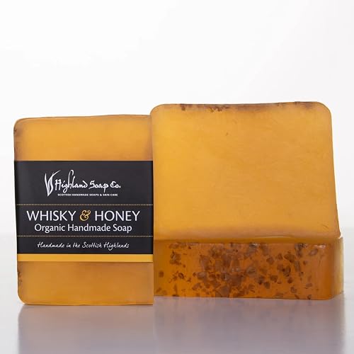 The Highland Soap Company, Handmade Scottish Organic Vegetable Oil Glycerin Soap Bar, Whisky & Honey, 5.3oz (Pack of 1) Beauty & Personal Care HIGHLAND SOAP CO