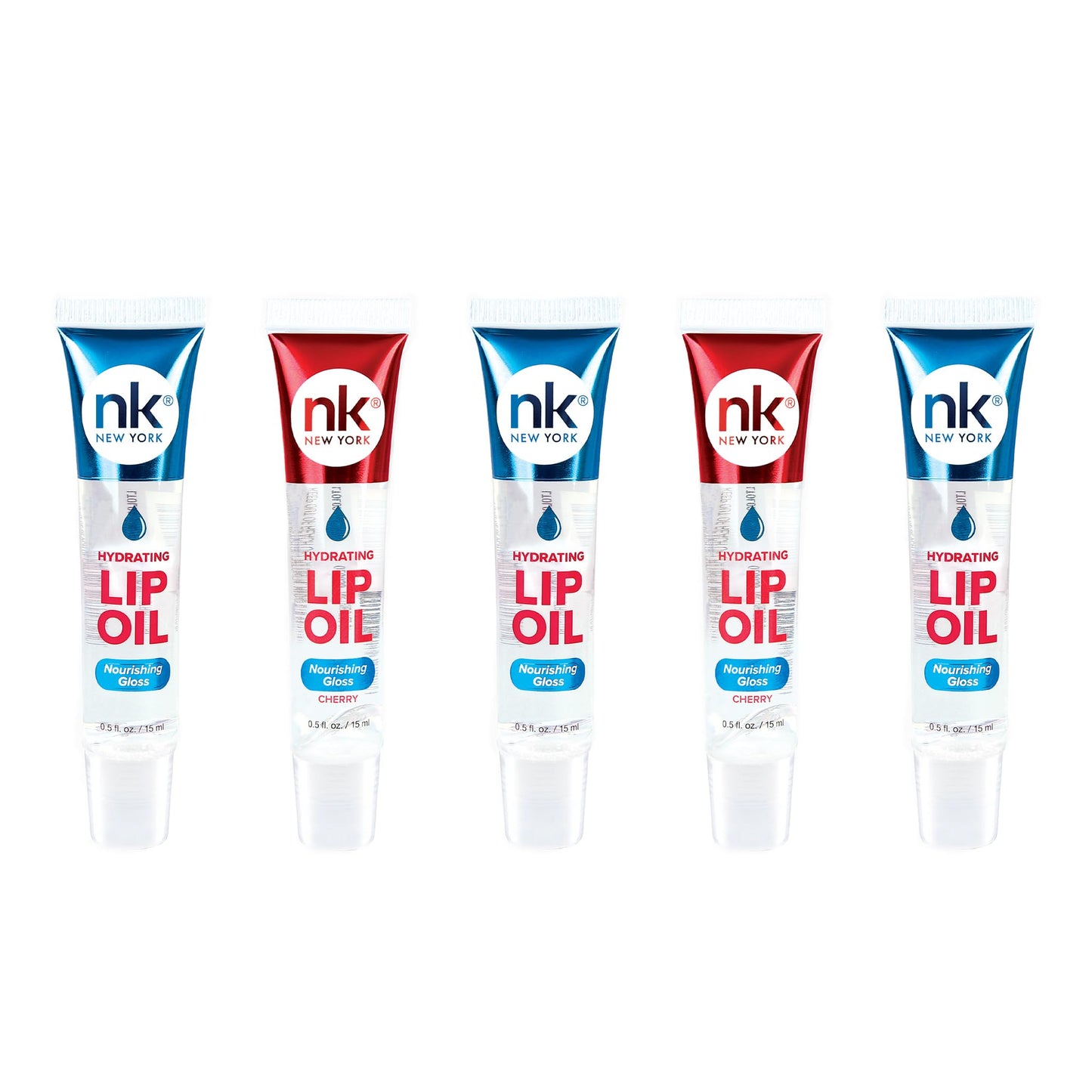 Nicka K Hydrating Lip Oil Nourishing Glass (GLOSS3PK-CHERRY2PK) Beauty & Personal Care NICKA K NEW YORK