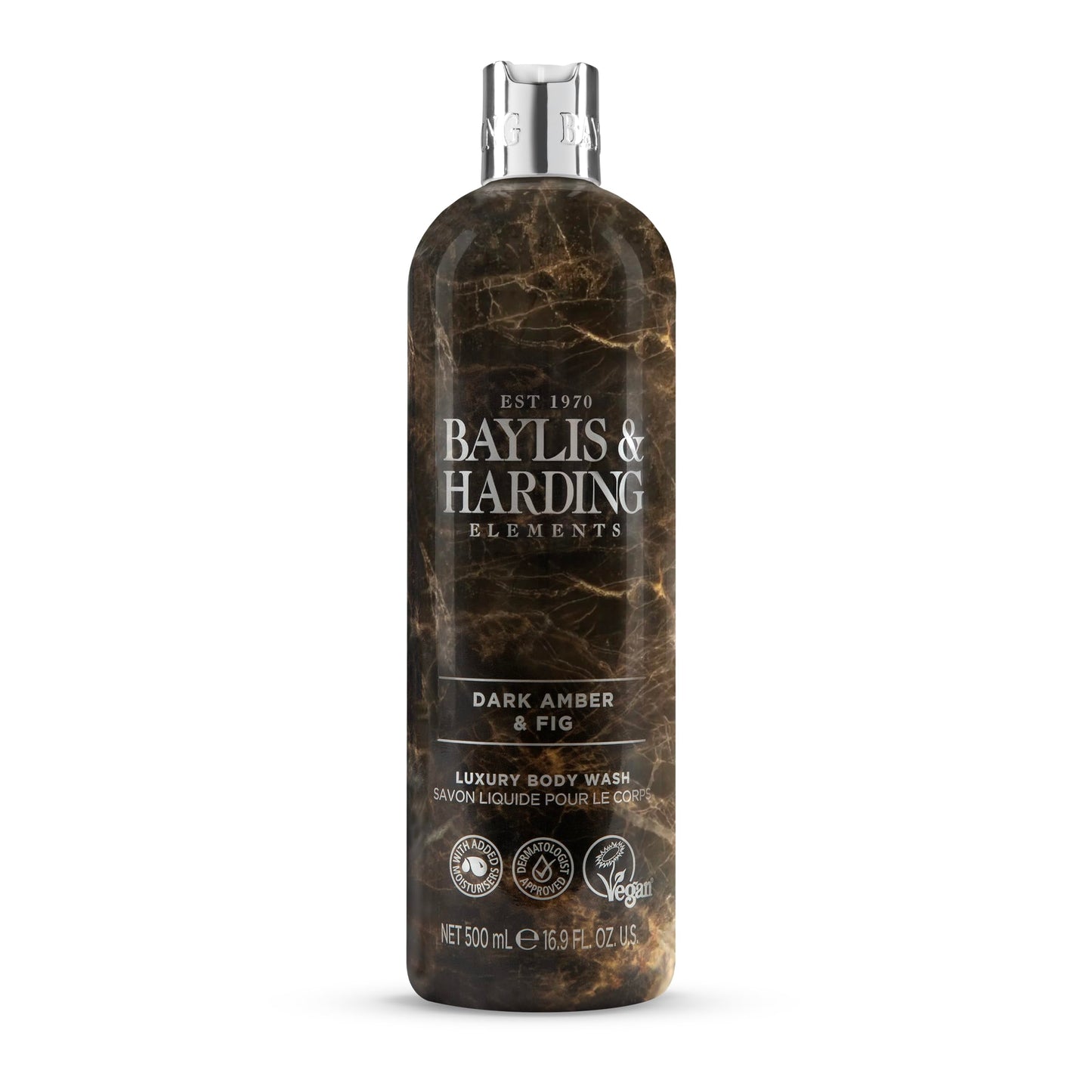 Baylis & Harding Liquid Body Wash Soap, Elements, Dark Amber & Fig, 16.9oz/500ml Beauty & Personal Care Baylis & Harding