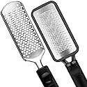 Pedicure Foot File - 2Pcs Stainless Steel Colossal Foot Rasp, Dead Skin Remover for Feet, Professional Pedicure Tools Washable and Reusable Beauty & Personal Care ALOCKMA