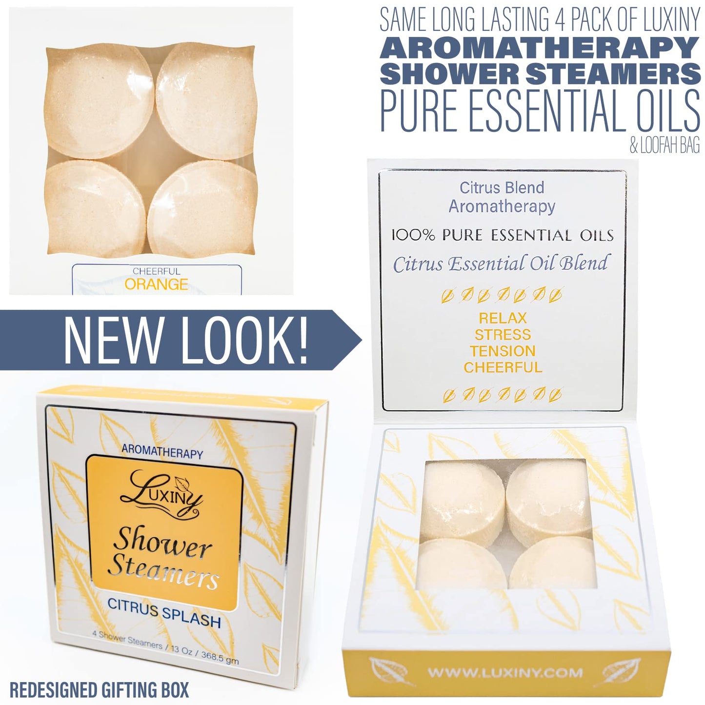 Shower Bombs Aromatherapy in Your Shower, American Made by Luxiny, Shower Steamer Tablets Melt to Release a Fragrant Vapor for Natural Stress Relief… Beauty & Personal Care Luxiny