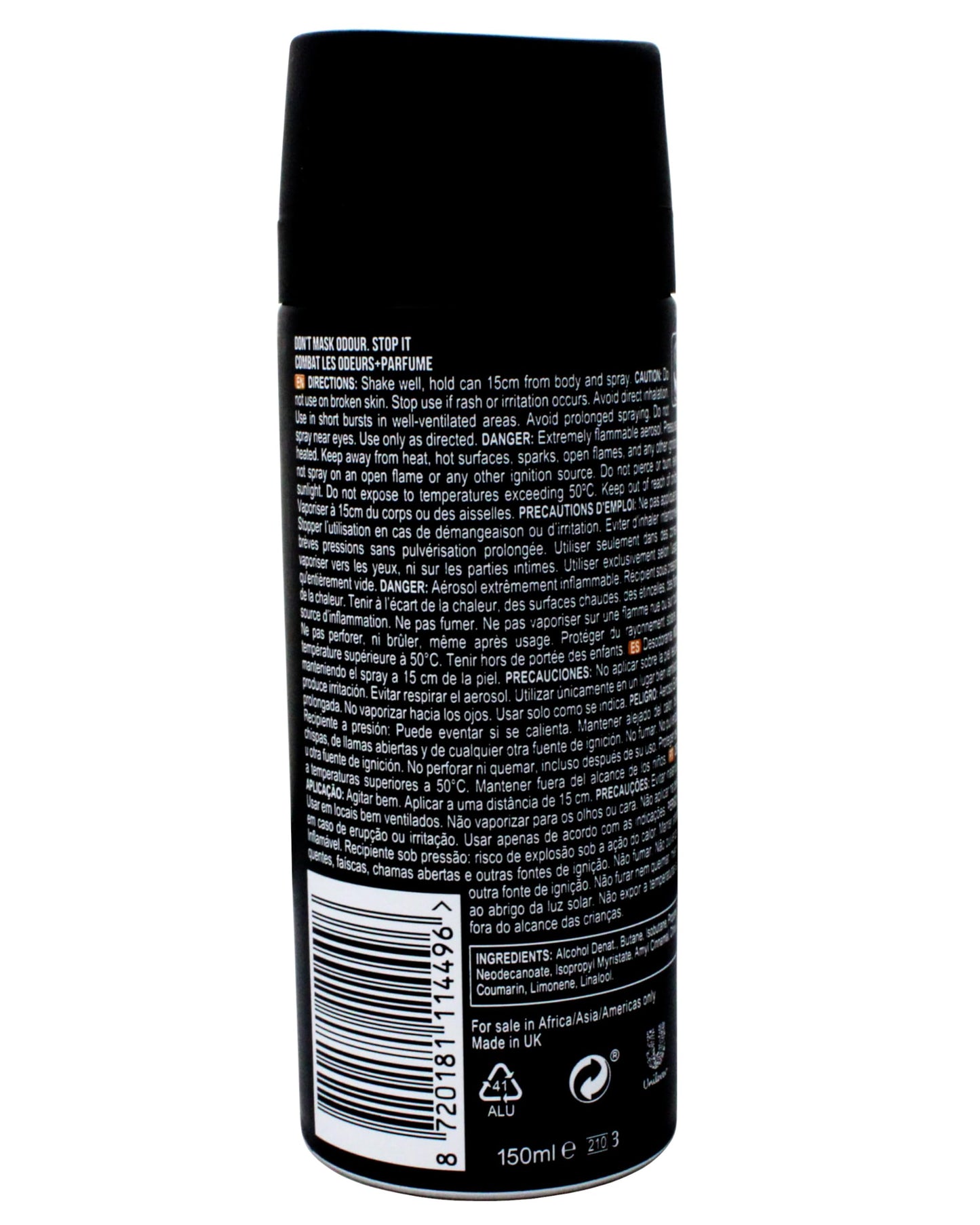 Axe Dark Temptation Deodorant Body Spray By Axe for Unisex - 5.07 Oz Deodorant Spray, 5.07 Oz Beauty and Personal Care AXE