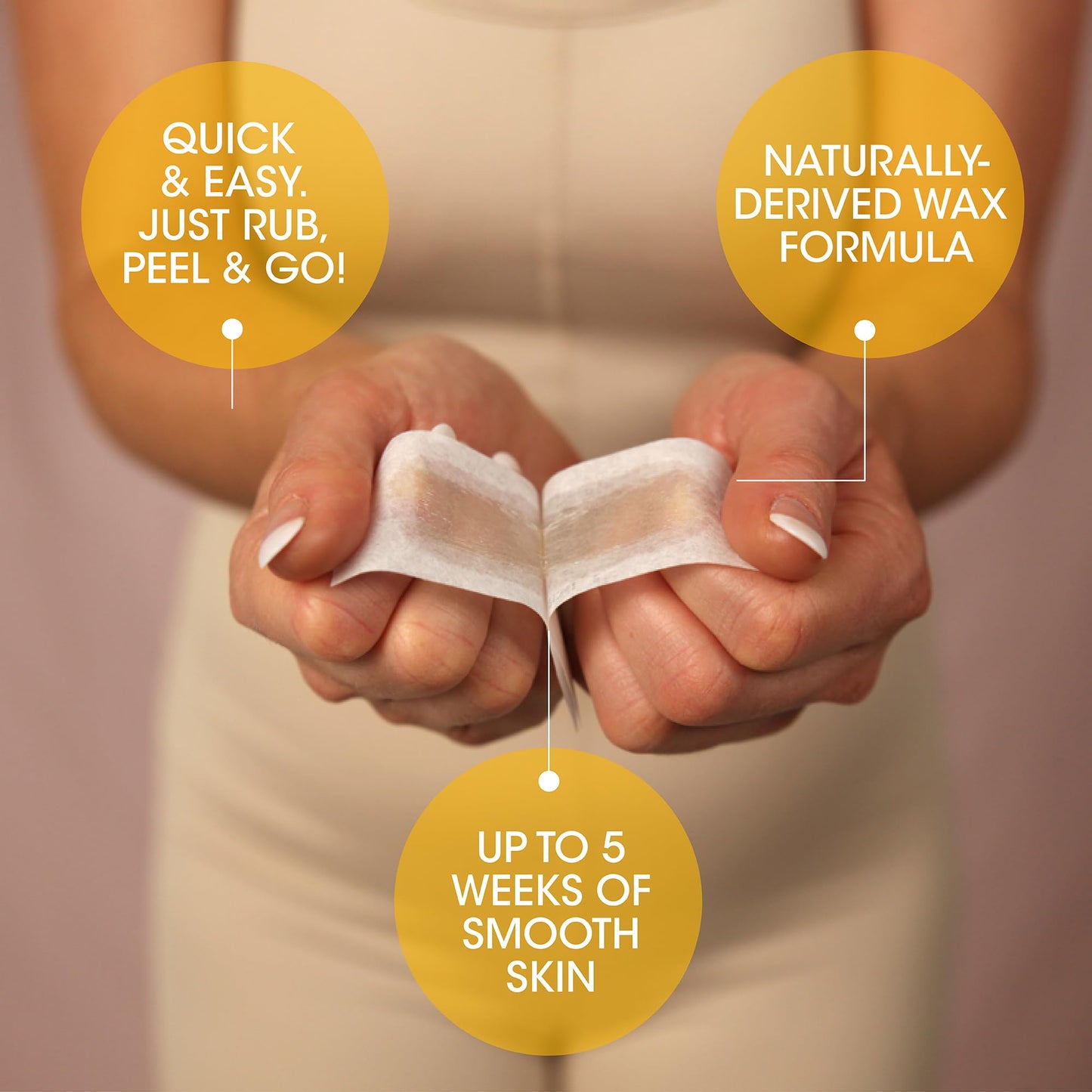 Nad's Wax Strips Kit Natural All Skin Types Wax Hair Removal For Women, 6 Face Wax Strips + 20 Body Wax Strips + 6 Bikini Wax Strips + Post Wax Oil Beauty and Personal Care Nad's