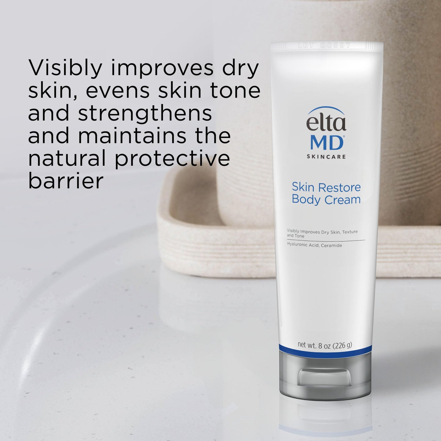 EltaMD Skin Restore Body Cream, Fragrance-Free Lotion for Women with Hyaluronic Acid and Niacinamide, Body Moisturizer, 8 oz Tube Beauty & Personal Care EltaMD