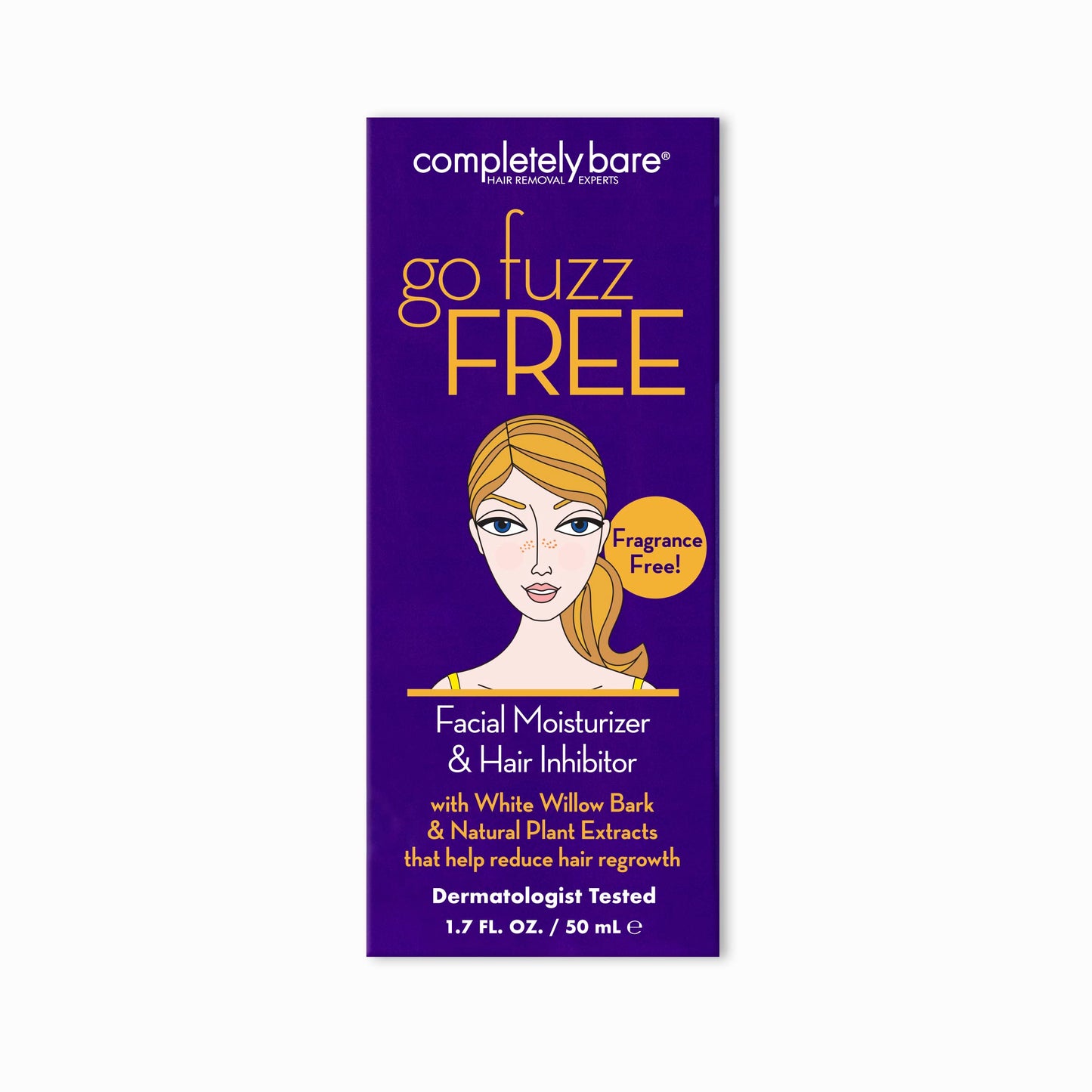 Completely Bare go fuzz FREE | Facial Moisturizer & Hair Inhibitor | Vitamin E | Hair Minimizers | Fragrance Free | 1.7 FL OZ Beauty & Personal Care Completely Bare