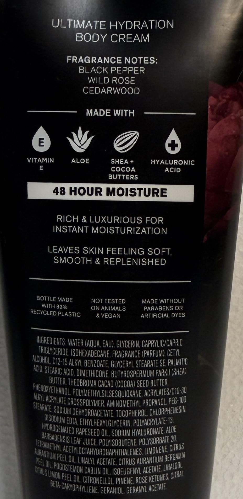 Bath & Body Works Men's Nocturnal Rose Body Cream 8 Ounces Pack of 2