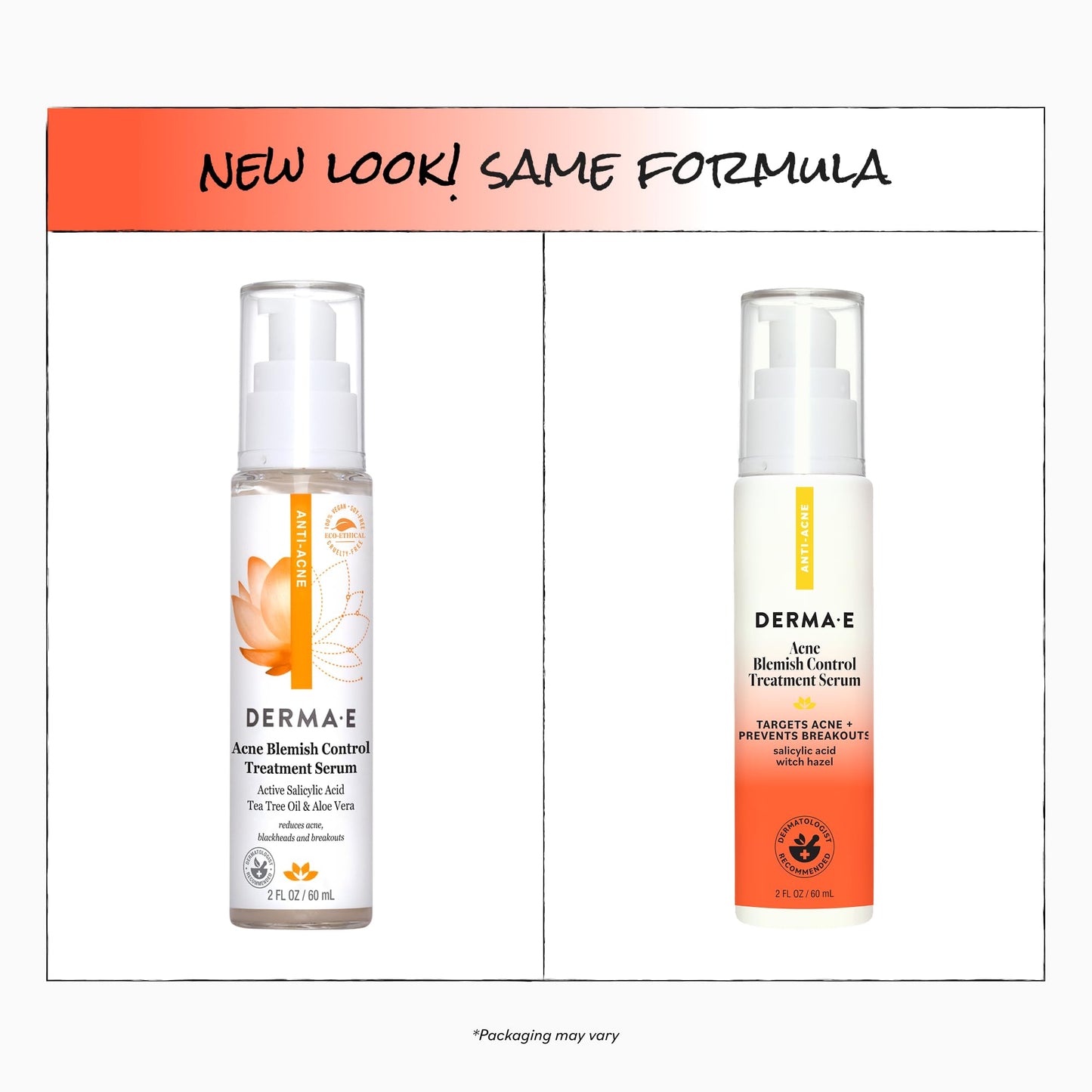 DERMA E Acne Spot Treatment, Acne Blemish Control Treatment Serum, 2 Fl Oz, Clinically Studied to Help Fight Blackheads, Breakouts and Cystic Acne Beauty & Personal Care Derma E