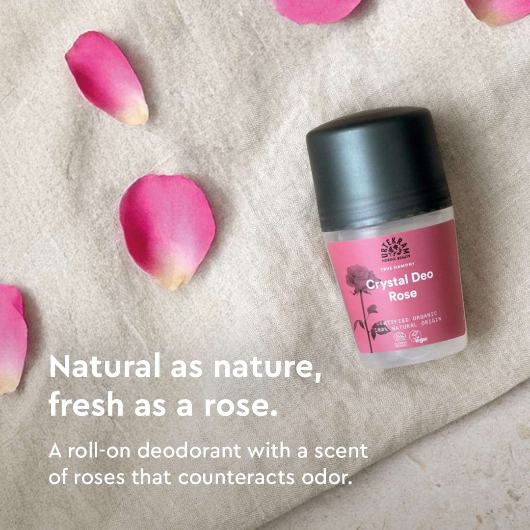 Urtekram - Rose Crystal roll on deodorant - 50ml Beauty and Personal Care Urtekram