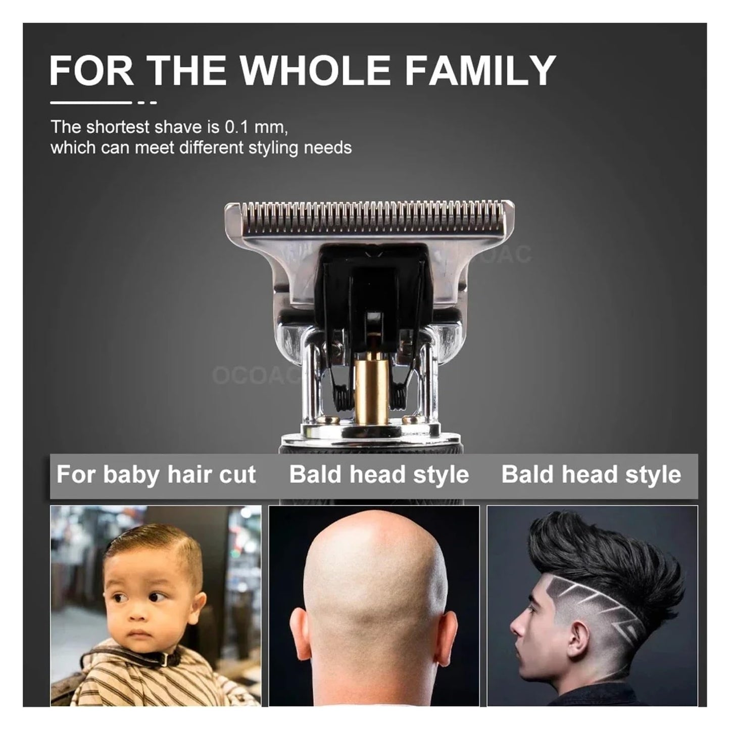 Razors T9 LCD Electric Hair Clipper Oil Shaving Head Electric Pusher Carving Electric Shaver Rechargeble Hair Trimmer for Men Care(LCD Black) Beauty and Personal Care EWKYLSEM