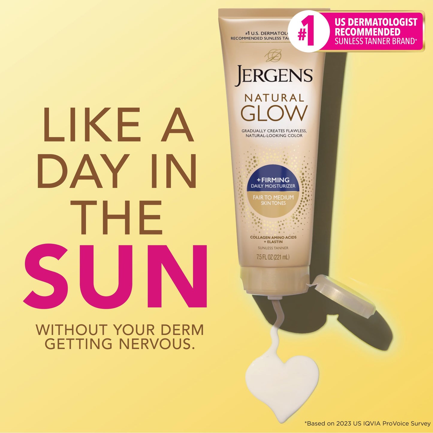 Jergens Natural Glow +Firming Self Tanner Body Lotion, Fair to Medium Skin Tone, Sunless Tanning Moisturizer with Collagen and Elastin. Helps Beauty & Personal Care Jergens