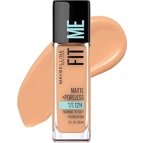 Maybelline New York Fit Me Matte Plus Poreless Foundation, Natural Tan, 1 Fluid Ounce Beauty & Personal Care MAYBELLINE