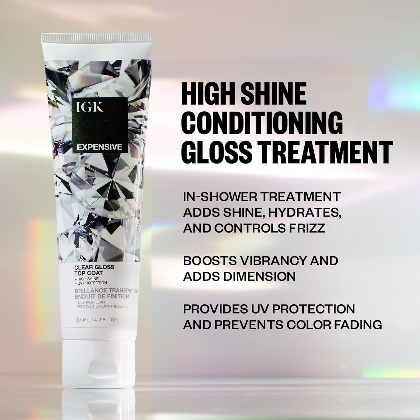 IGK Expensive Clear Gloss Top Coat + Cash In Instant Repair Serum | Vegan + Cruelty Free | 4.2 oz + 1.7 oz (Pack of 2) Beauty & Personal Care IGK