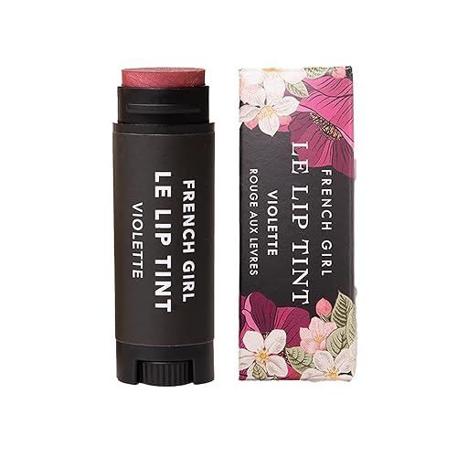French Girl Le Lip Tint - Moisturizing & Hydrating Lip Balm for Sheer, Buildable Coverage & Shine, Clean Formula, Organic Ingredients, Vegan Beauty & Personal Care French Girl Organics