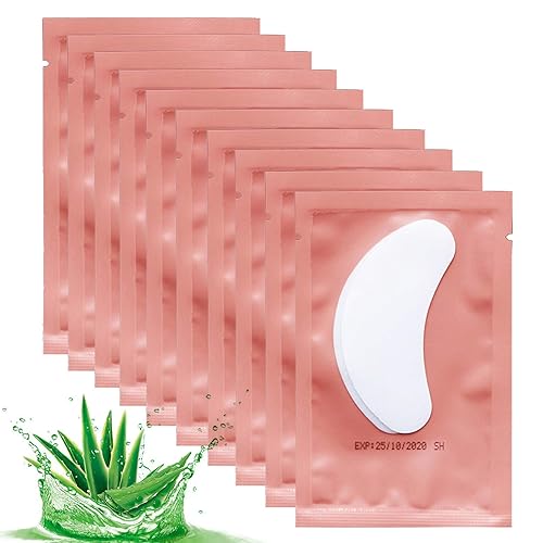 50 Pairs Set Under Eye Pads,Eyelash Extension Gel Patches, Lash Extension Lint Free Under Hydrogel Eye Mask Pads Beauty Tool. (Pink) Beauty & Personal Care INKEL
