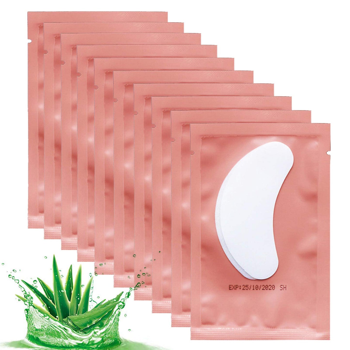 50 Pairs Set Under Eye Pads,Eyelash Extension Gel Patches, Lash Extension Lint Free Under Hydrogel Eye Mask Pads Beauty Tool. (Pink) Beauty & Personal Care INKEL