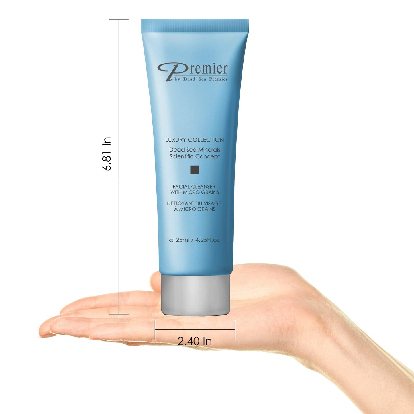 Premier Dead Sea Facial Cleanser with Micro Grains, Luxury collection foaming face wash, daily use skin care, nondrying, anti-aging Skin Care Beauty & Personal Care Premier
