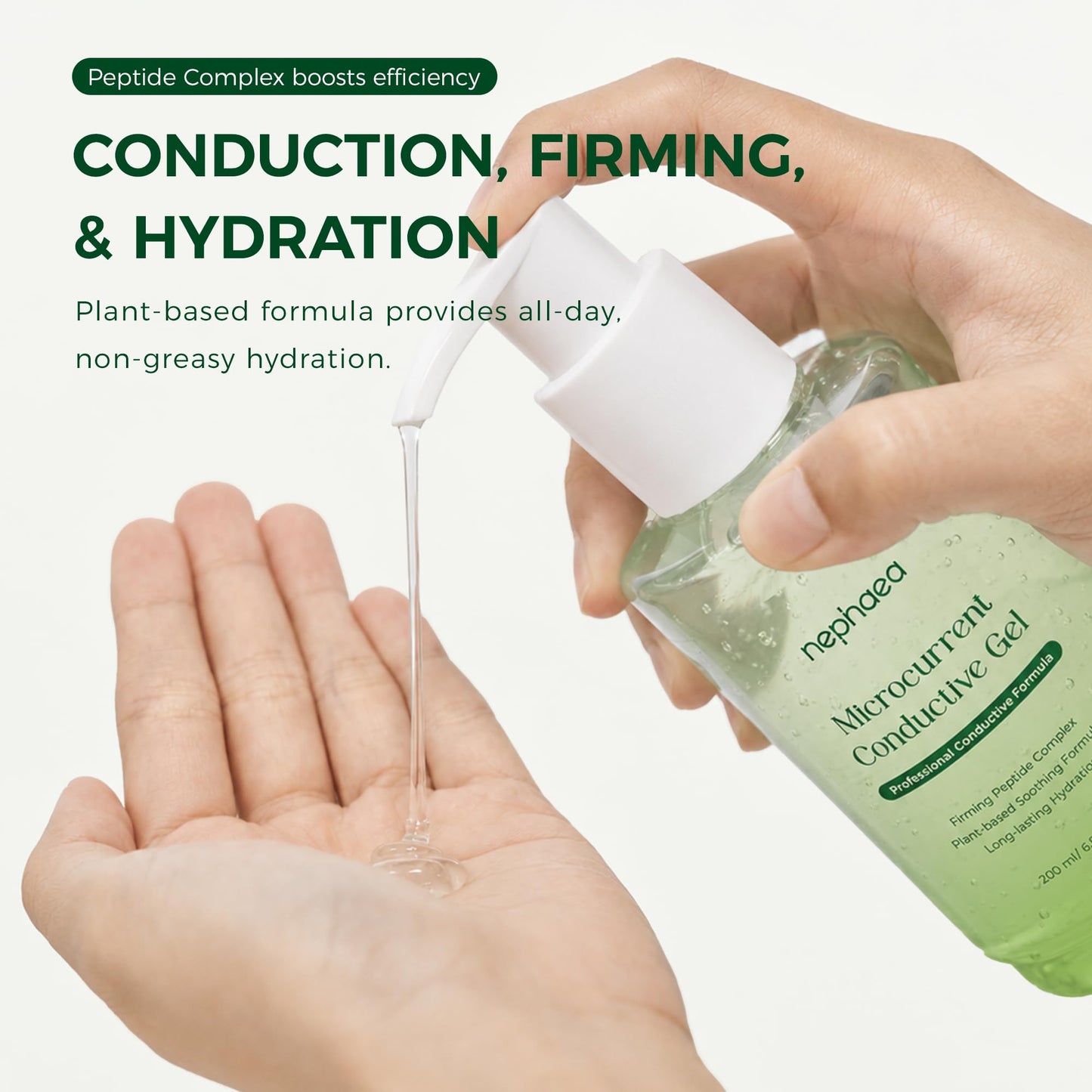 Nephaea Microcurrent Conductive Gel, Multi-Peptide Hydrating Toning Gel for Microcurrent, EMS, RF & IPL Devices, Centella Asiatica (Cica), Vitamin C Beauty & Personal Care nephaea