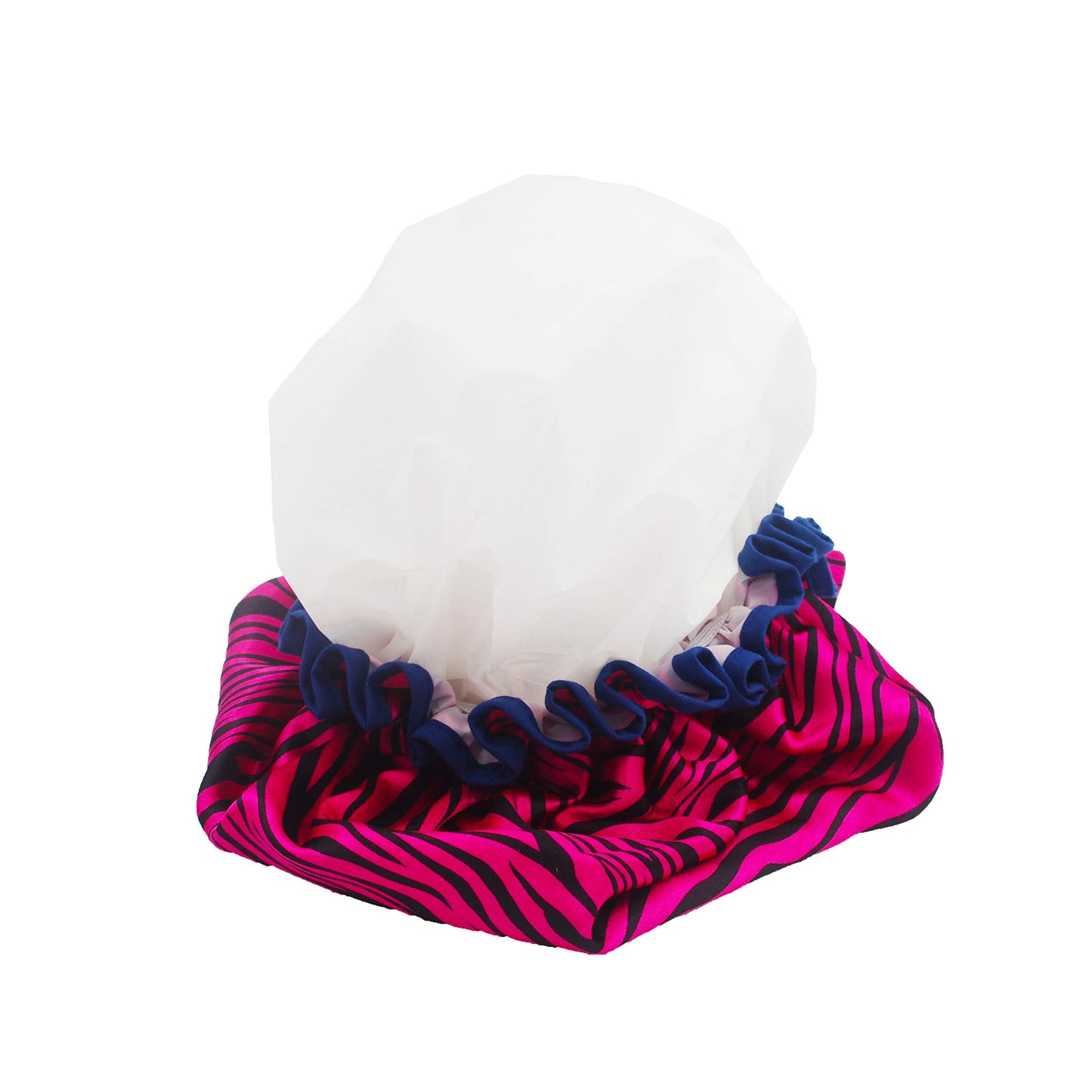 Bleu Bath (2 Pack) Sexy Lovely Fashion Style Hair Cap Extra Large Double Layer Lined Waterproof Durable Eco-Friendly Shower Cap with Tight Beauty and Personal Care Bleu Bath
