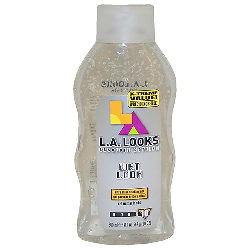 L.A. Looks Wet Look Ultra Shine Slicking Gel for Unisex - 20 oz Gel Beauty & Personal Care L.A. Looks
