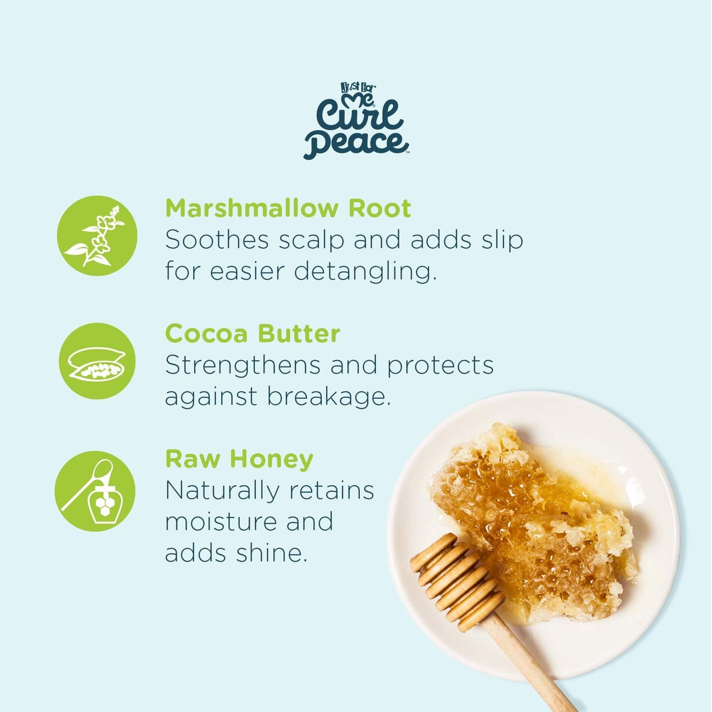Just For Me Curl Peace Ultimate Detangling Shampoo - Cleanses & Hydrates, Contains Marshmallow Root Extract, Cocoa Butter & Raw Honey, No Animal Beauty & Personal Care Just For Me