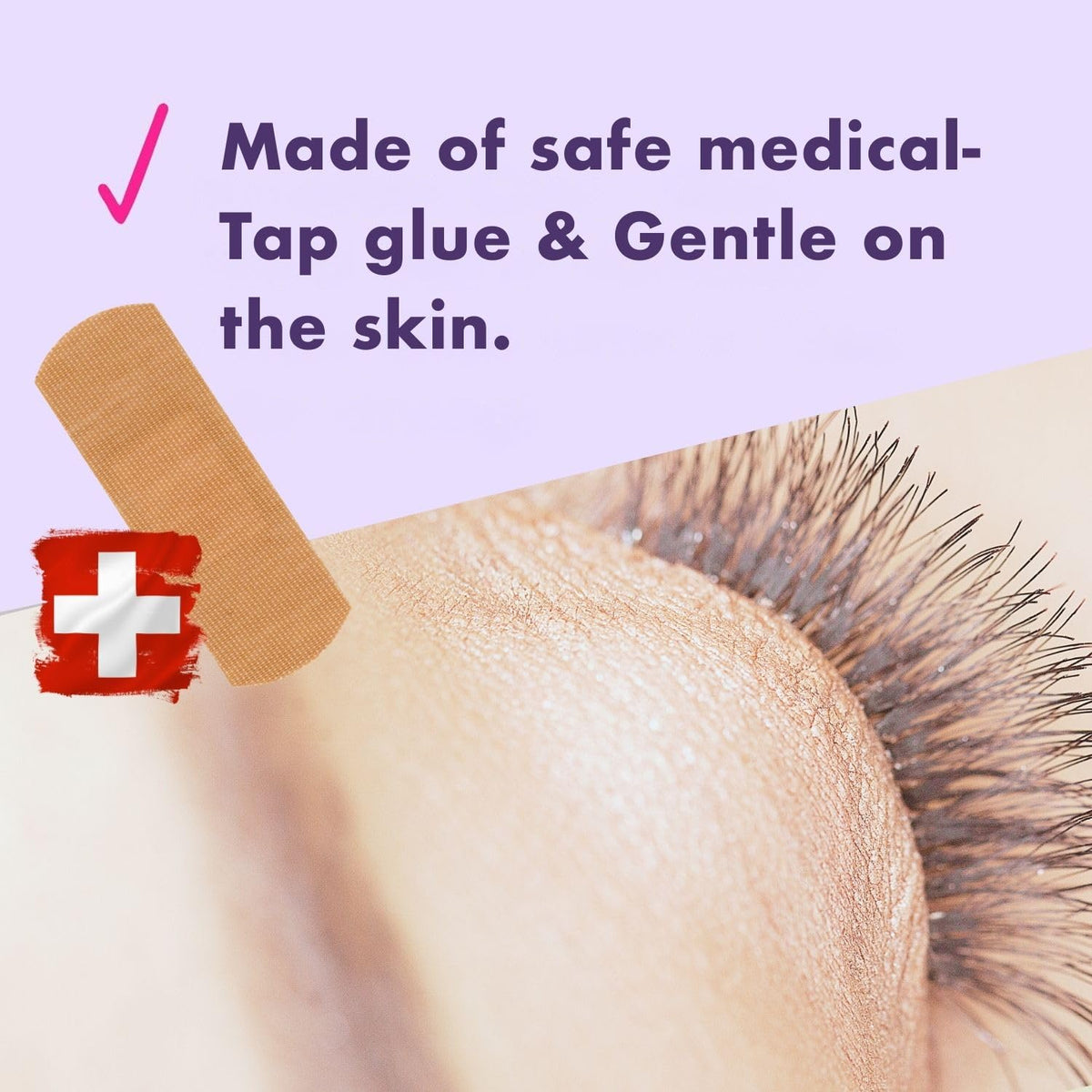 D-UP Eyelash Glue for Sensitive Eyes, Lash Extension Glue for Fake Lashes, Self Adhesive Lashes, Medical Grade, Made in Korea, Clear EX 552