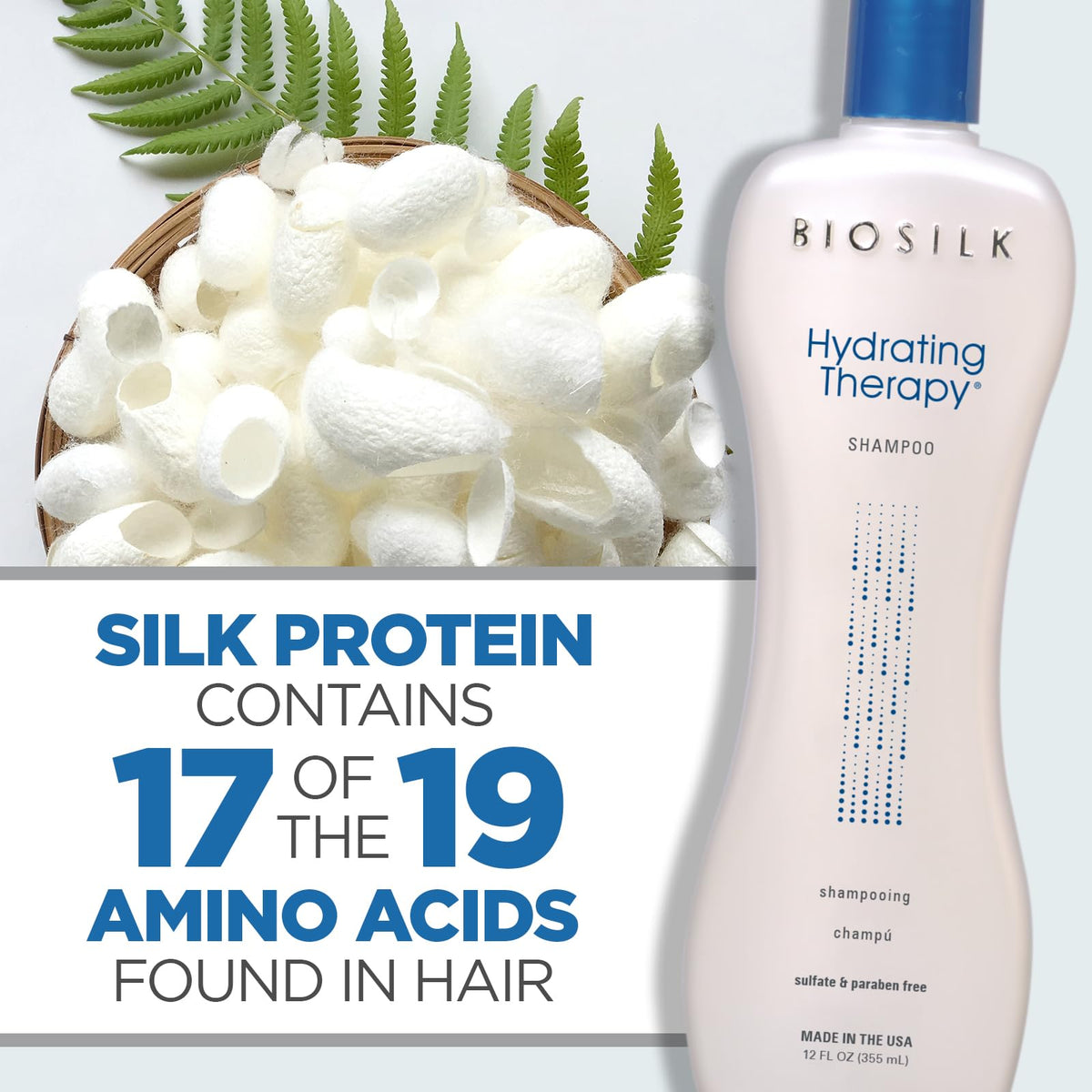 BioSilk Hydrating Shampoo, Replenishes Moisture, 12 Oz