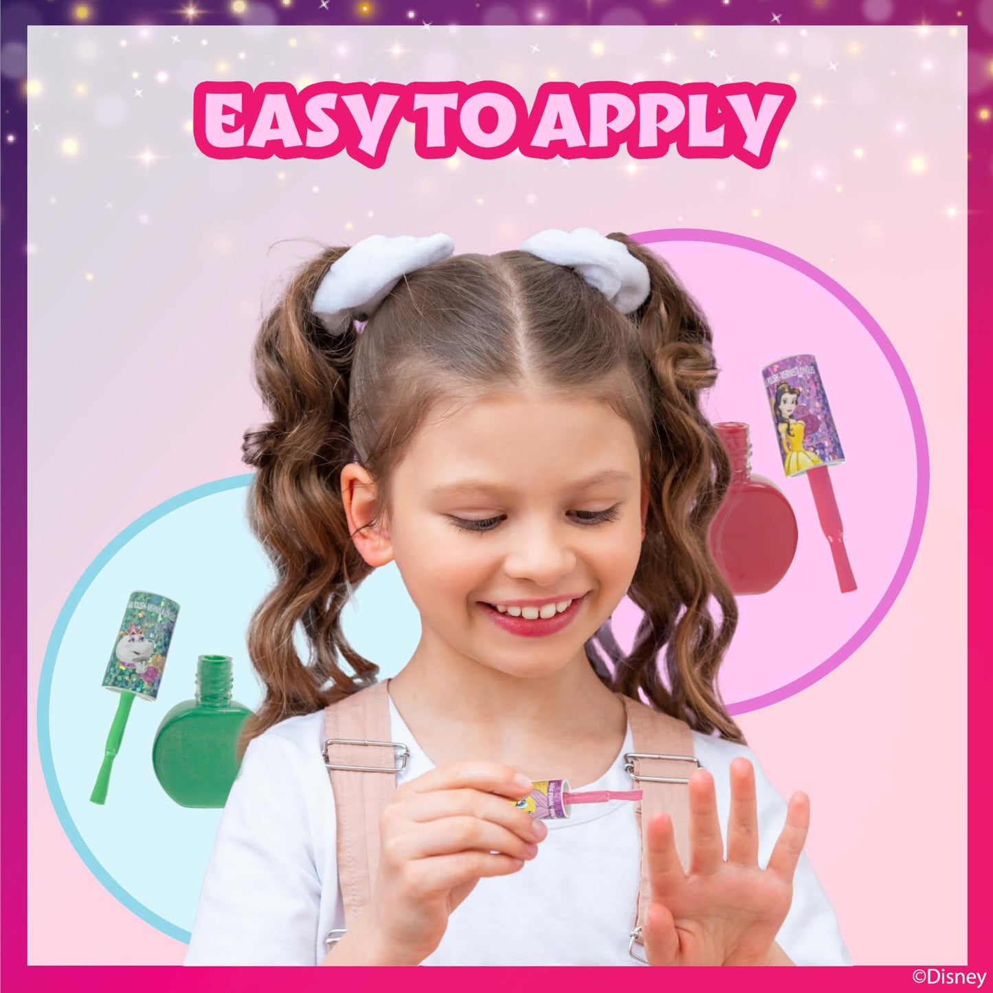 Townley Girl Disney Princess Belle 18 Piece Water-Based Nail Polish Set, Quick Dry and Peels-Off, Nail Paint Set for Girls, Perfect for Parties Beauty & Personal Care Townley Girl
