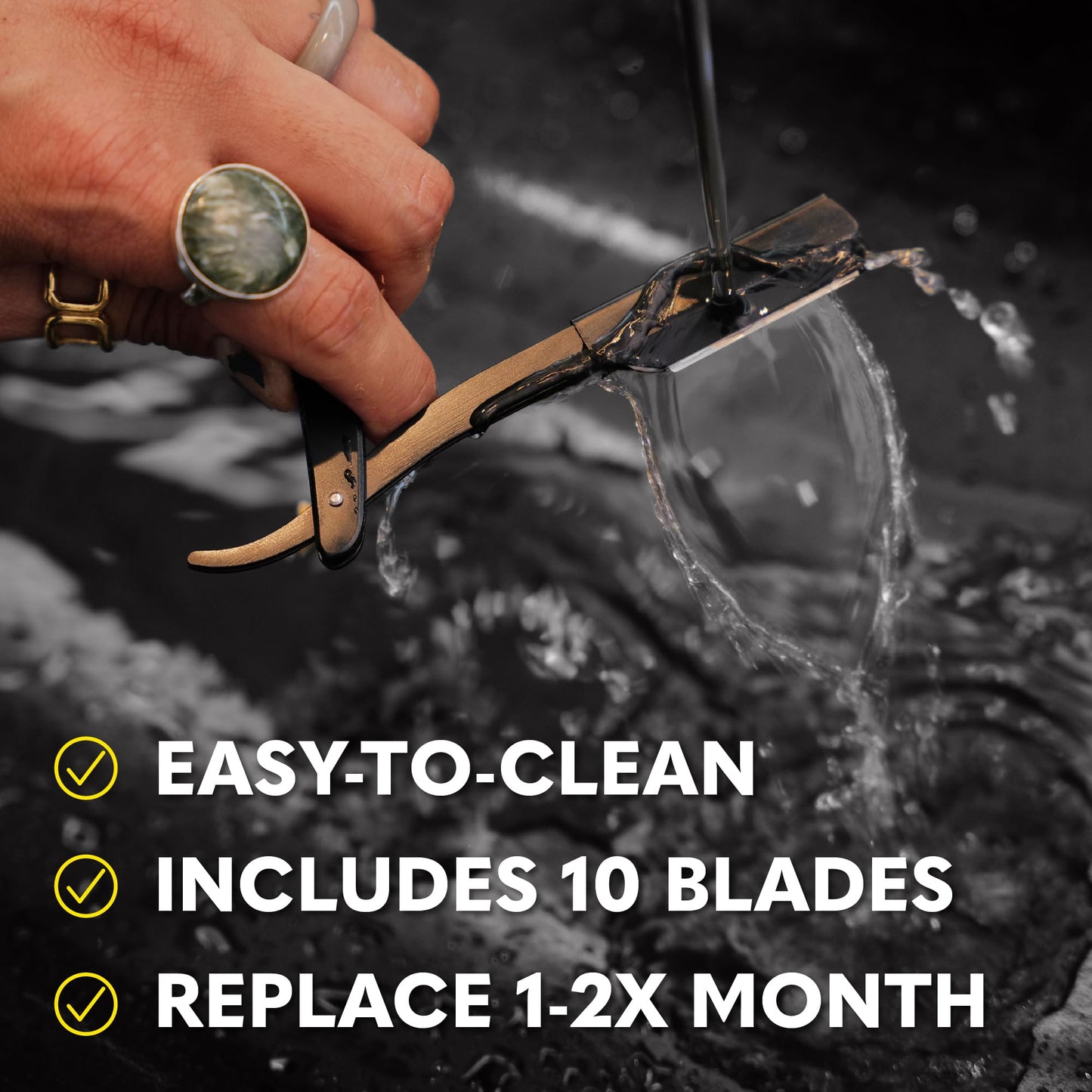 The Beard Club Straight Razor for Men - Navajas Para Barbero - Barber Straight Edge Razor Kit - Premium Single Derby Blade Cutthroat With 10 Beauty and Personal Care The Beard Club