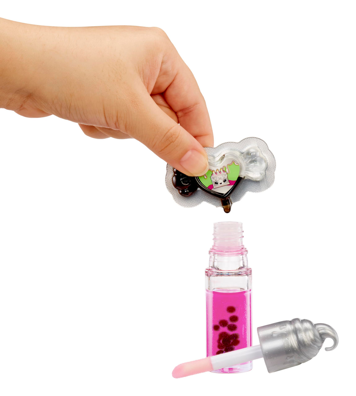 Yummiland Lip Gloss Doll: Sour Sweeties - Misty Cakes Includes DIY Lip Gloss + Removable Keychain, Cosmetic Play, Collectible, Ages 4+