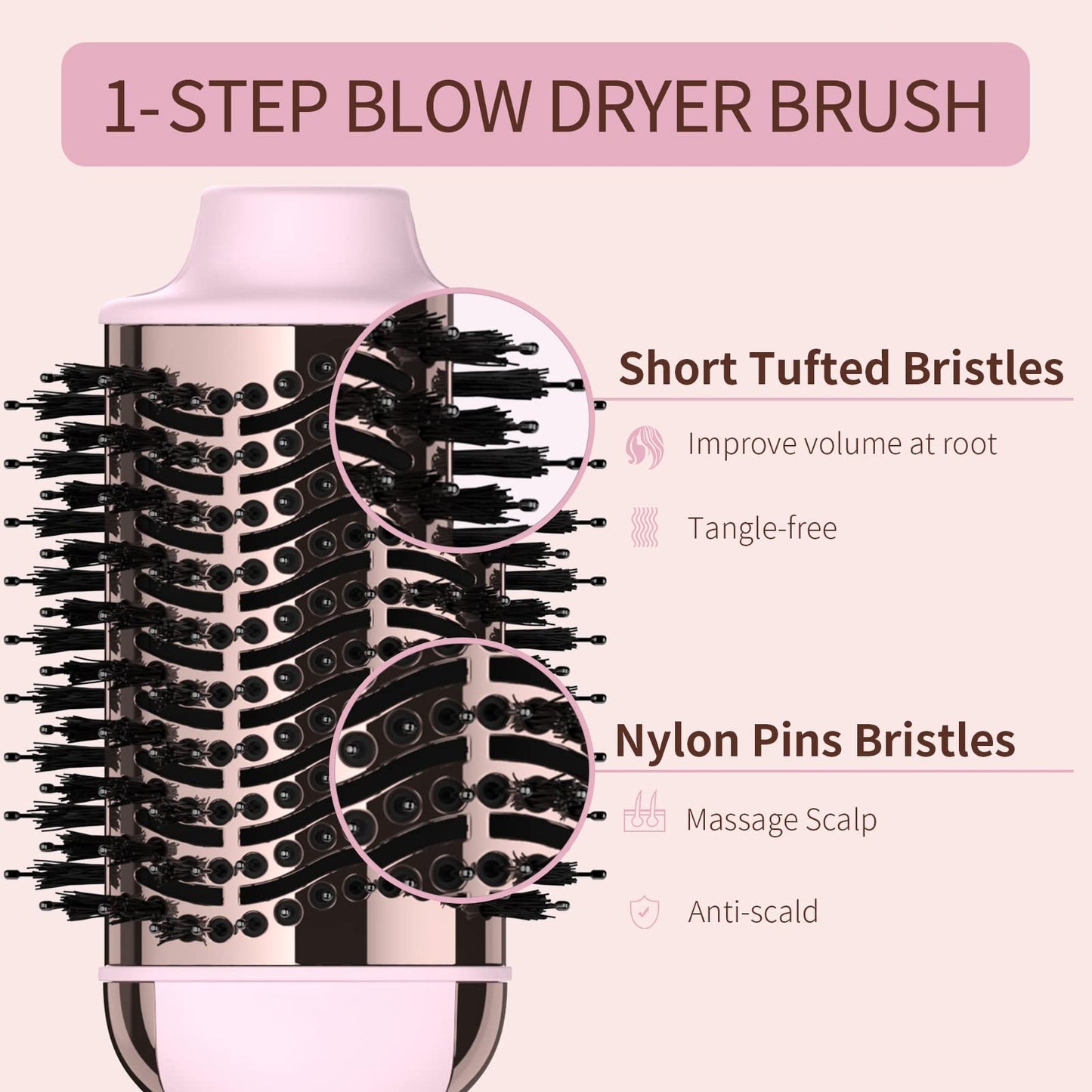 Umeely Hair Dryer Brush Blow Dryer Brush in One, Upgraded 4 in 1 Hair Dryer and Styler Volumizer with Negative Ion Anti-frizz Ceramic Titanium Barrel Beauty and Personal Care Umeely