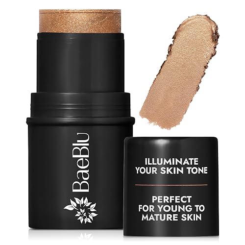 BaeBlu - Organic Cream Bronzer Stick - 100% Natural Vegan Cream Bronzer for Face, Multi-Use for Lips, Cheeks & Eyes, Buildable Shimmer, Gluten-Free Beauty & Personal Care BaeBlu