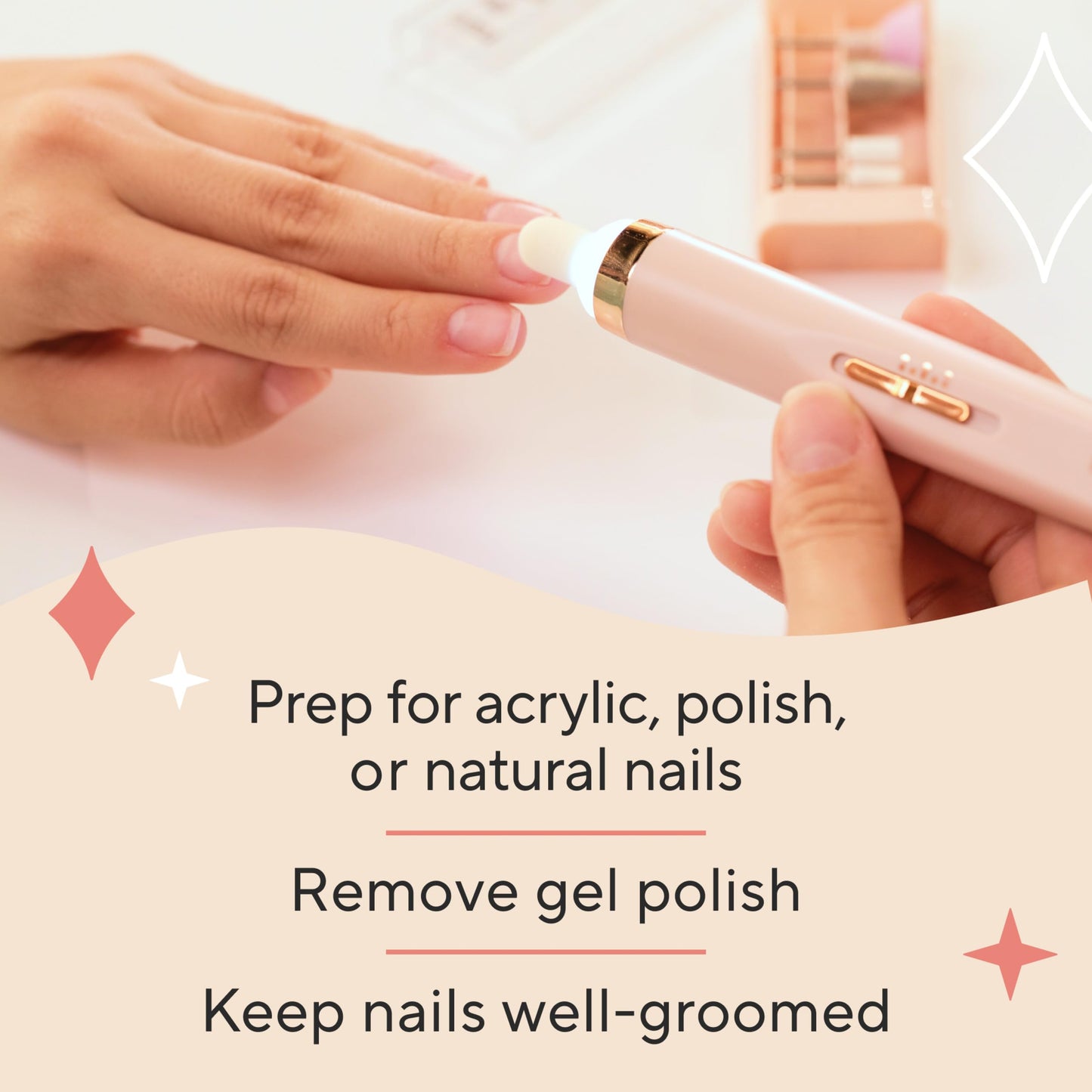 Finishing Touch Flawless Salon Nails Kit, Electronic Nail File and Full Manicure and Pedicure Tool Beauty & Personal Care Finishing Touch Flawless