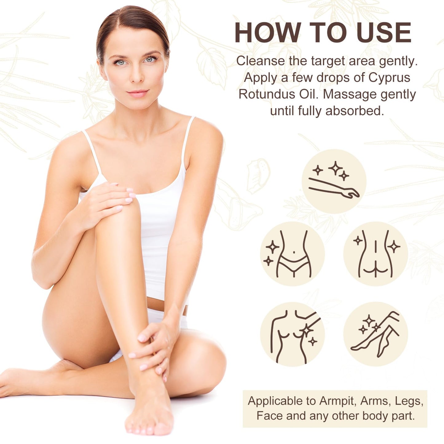 Cyperus Rotundus Oil for Hair Removal, Natural for Reducing Body Hair Growth, Reducing Body Hair Growth, Shrink Pores, Reduces Unwanted Hair Growth Beauty and Personal Care DLOMFVFQ
