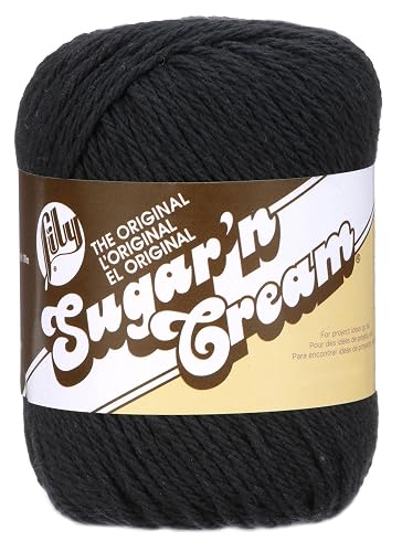 Sugar'N Cream Yarn - Solids-Black Beauty & Personal Care Spinrite