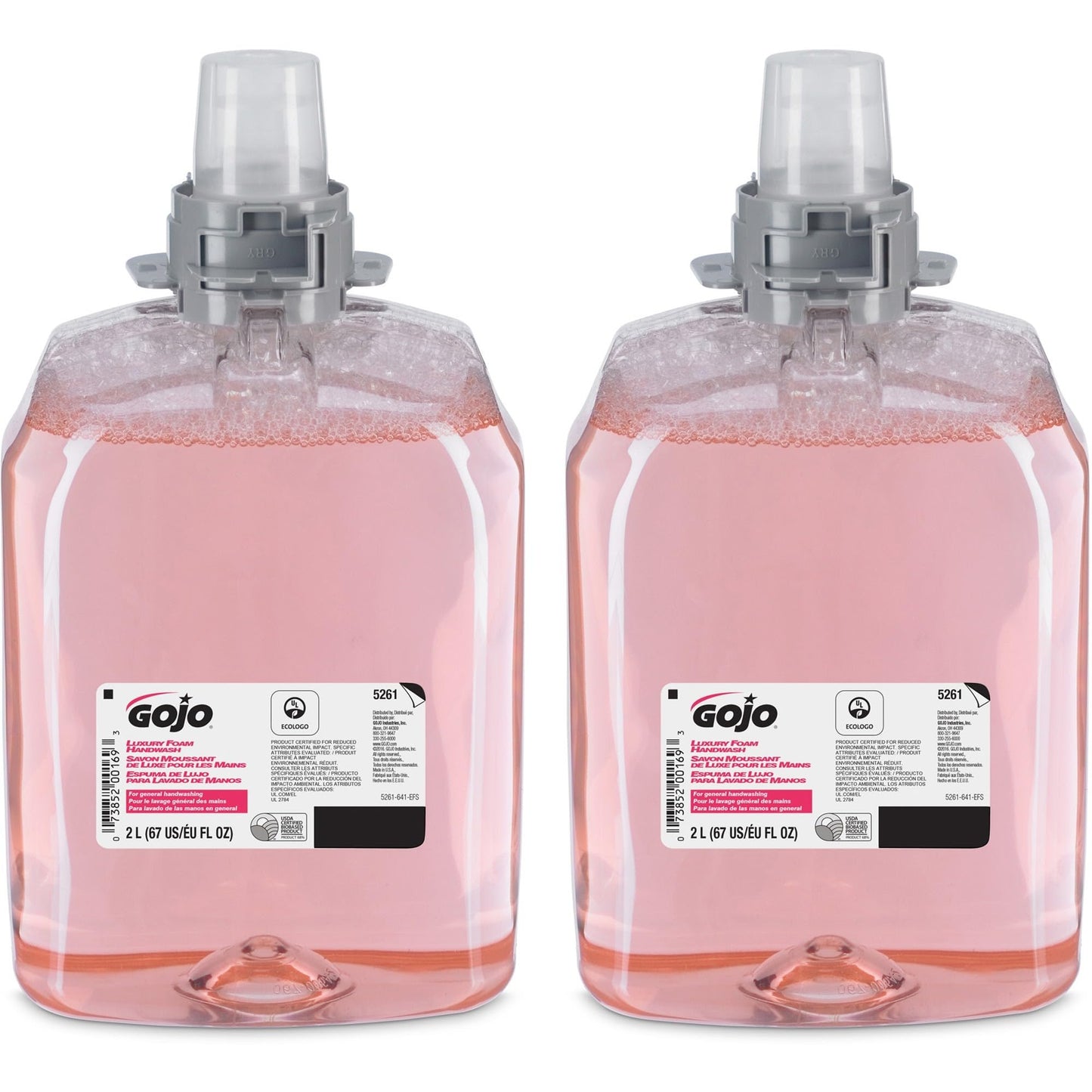GOJO Luxury Foam Handwash, Cranberry Fragrance, EcoLogo Certified, 2000 mL Hand Soap Refill FMX-20 Push-Style Soap Dispenser (Pack of 2) - 5261-02 Beauty & Personal Care GOJO