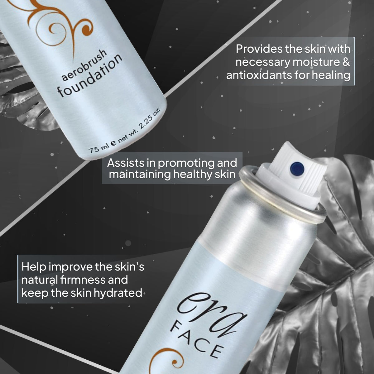ERA Face spray makeup (R9 Chestnut, 2.25 oz) - airbrush foundation, everyday, buildable, professional spray on cosmetics by Era Beauty Beauty & Personal Care ERA Beauty
