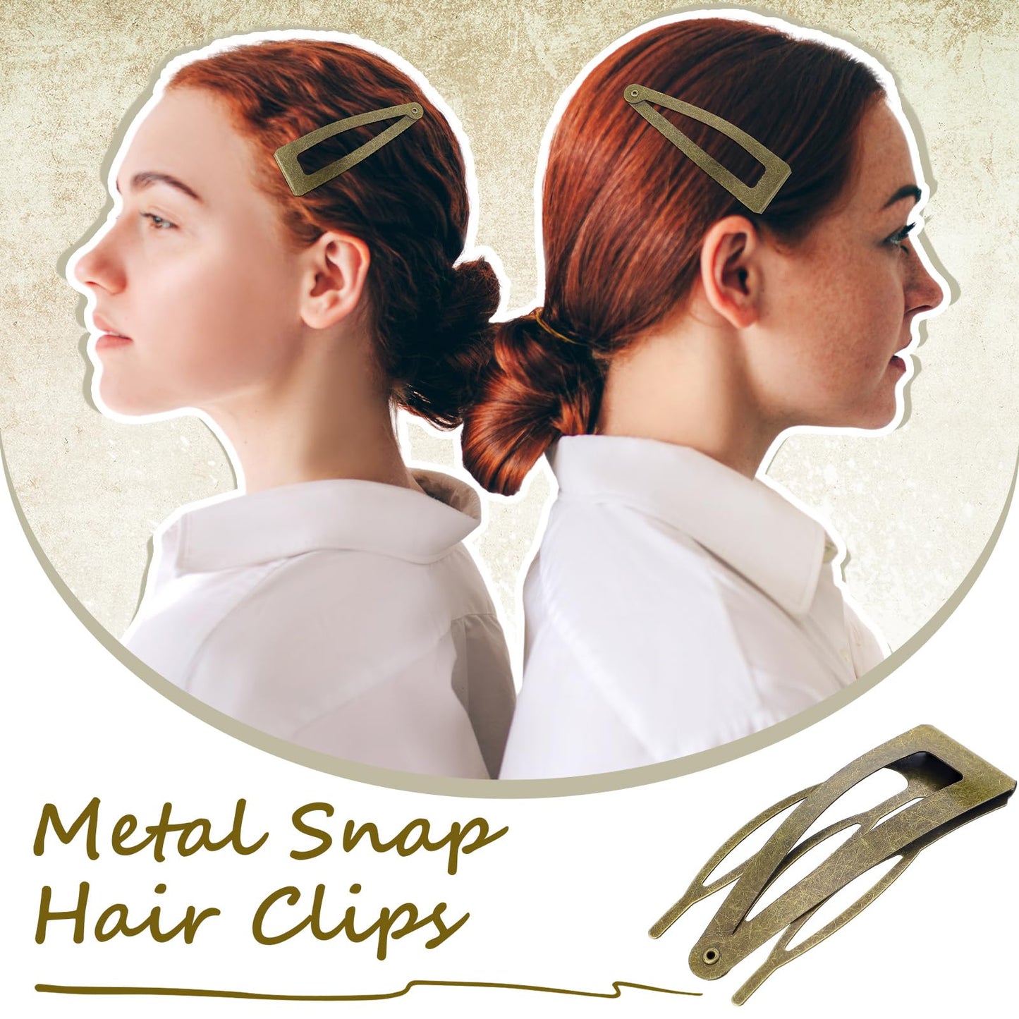 Chinco Ancient Bronze 24 Pcs Double Grip Hair Clips Metal Snap Clips Women Barrettes for Hair Making, Salon Supplies (2.8 Inch) Beauty and Personal Care Chinco