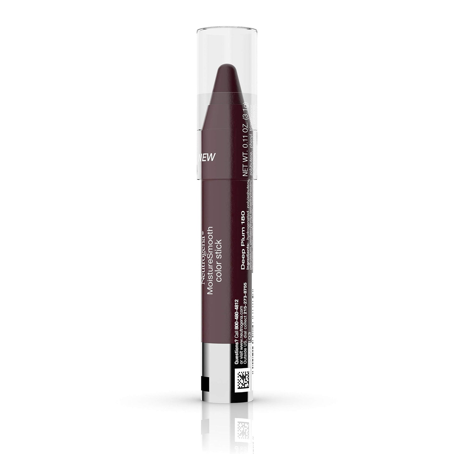Neutrogena Moisturesmooth Color Lip Stick, 180 Deep Plum, .011 Oz. (Pack of 1) Beauty & Personal Care Neutrogena