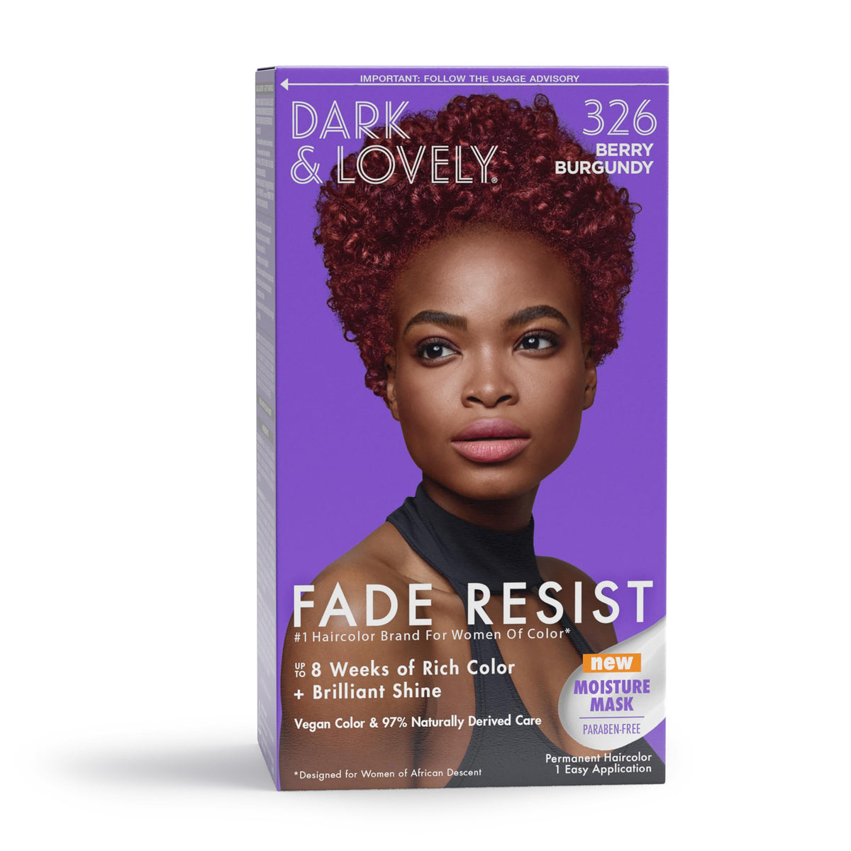 SoftSheen Carson Dark & Lovely Fade Resist Hair Dye, 326 Berry Burgundy