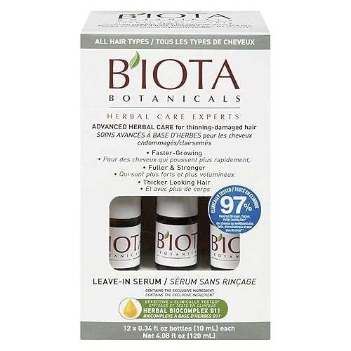 BIOTA BOTANICALS ADVANCED HERBAL CARE LEAVE-IN SERUM,12 count ,0.34 oz. Beauty & Personal Care Biota