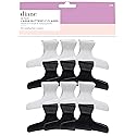 Diane Large Butterfly Clamps for Sectioning, Haircutting, Blow Drying, Butterfly Hair Clips for Women and Girls, 3.25”, Black and White (12 Pack) Beauty & Personal Care Diane