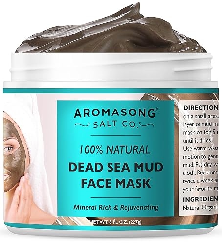 Aromasong 100% Pure Dead Sea Mud Mask - 5 Minute Mask - No Ingredients Added - for Face & Skincare - Blackhead Remover - Anti-aging - Pore Minimizer Beauty & Personal Care Aromasong